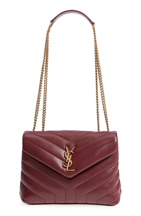 ysl loulou small burgundy|Saint Laurent Loulou Small YSL Shoulder Bag in Quilted Leather.